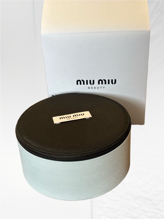 Miu Miu Other - Miu Miu Two-Tone Round Cosmetic Case NIB